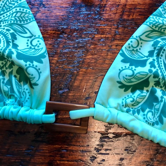 Victoria’s Secret green pattern string bikini sz M - Picture 5 of 8